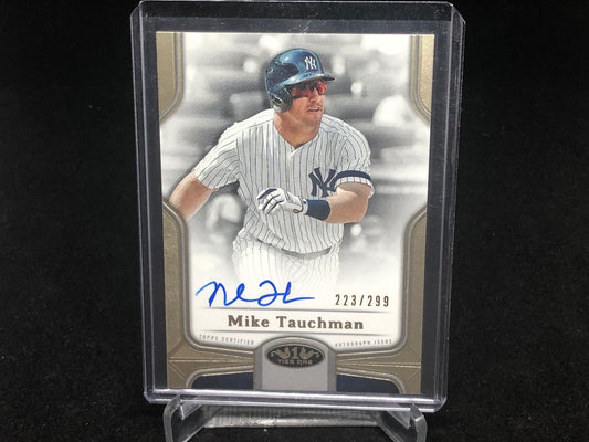 MIKE TAUCHMAN 2020 TOPPS TIER ONE BREAKOUT ON CARD AUTO #D 223/299