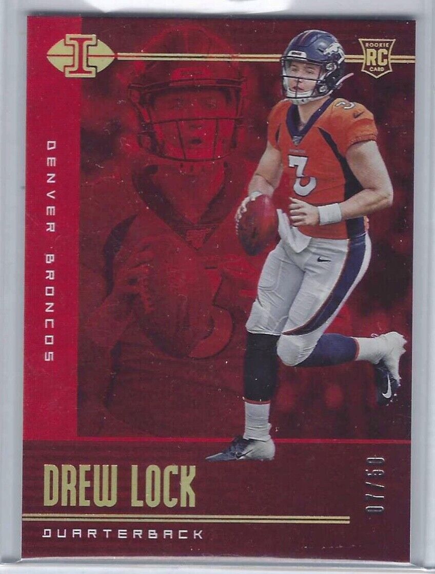 DREW LOCK 2019 PANINI ILLUSIONS RED ROOKIE RC #D /50
