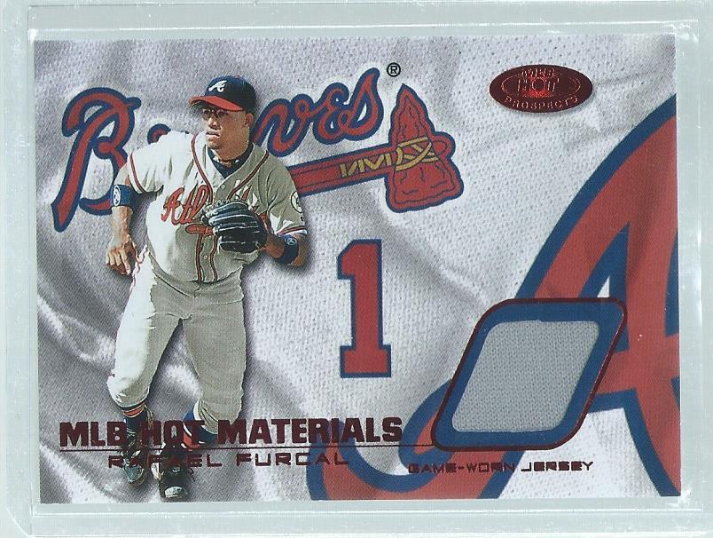 RAFAEL FURCAL 2002 FLEER MLB HOT MATERIALS JERSEY RED #D 42/50