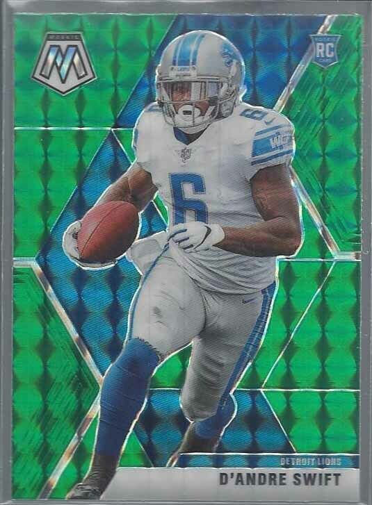 D'ANDRE SWIFT 2020 PANINI MOSAIC GREEN PRIZM ROOKIE RC #215