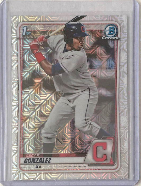 OSCAR GONZALEZ 2020 BOWMAN CHROME 1ST PROSPECT MEGA BOX MOJO REFRACTOR #BCP-109