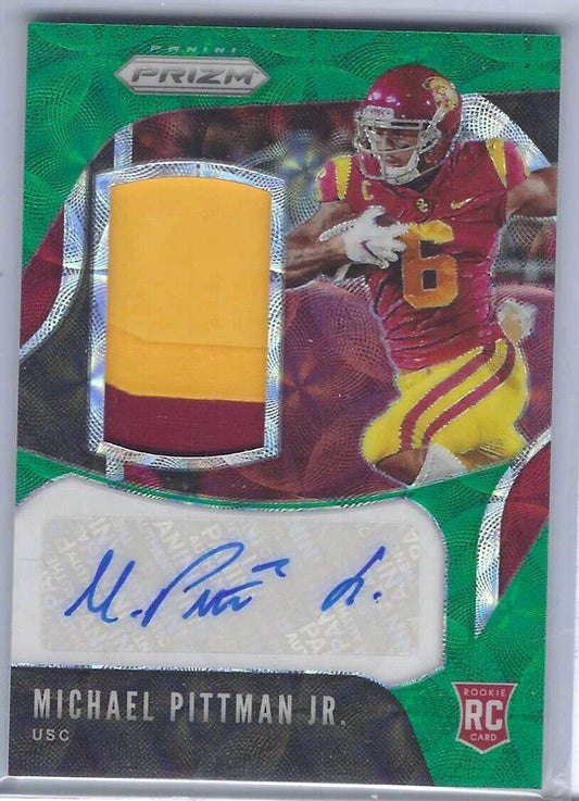 MICHAEL PITTMAN JR 2020 CHRONICLES GREEN PRIZM SCOPE RPA PATCH AUTO RC #D /25