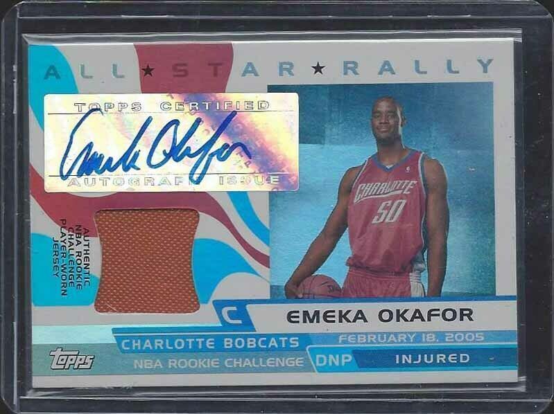 EMEKA OKAFOR 2006-07 TOPPS ALL STAR RALLY ROOKIE CHALLENGE JERSEY AUTO RC /199