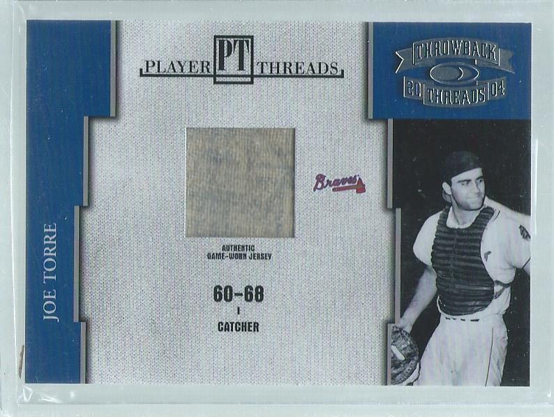JOE TORRE 2004 DONRUSS PLAYER THREADS JERSEY #D 110/250