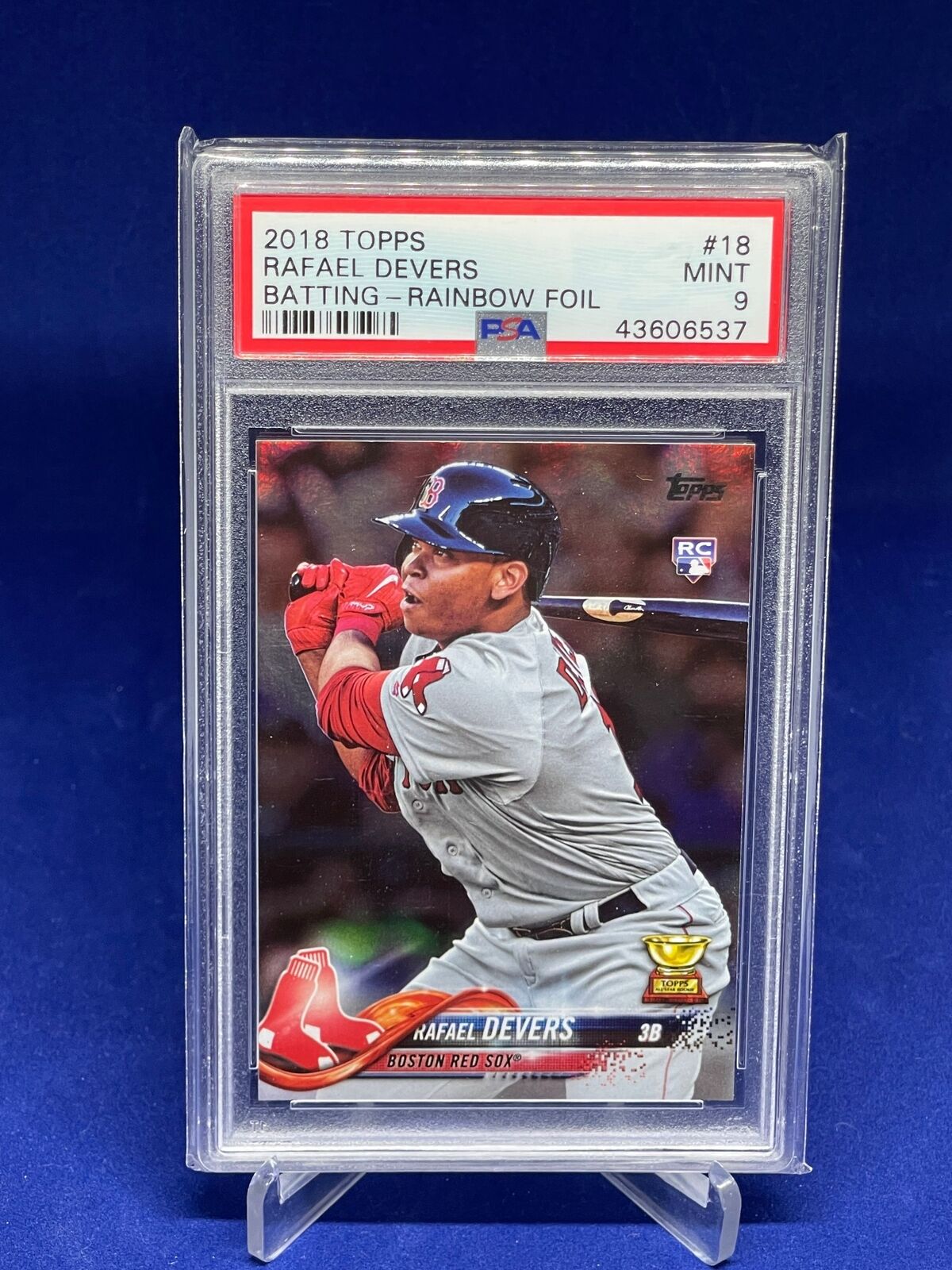 RAFAEL DEVERS 2018 TOPPS BATTING RAINBOW FOIL ROOKIE RC #18 PSA 9 MINT