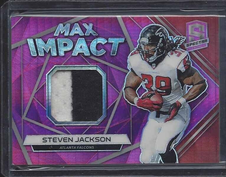 STEVEN JACKSON 2019 SPECTRA MAX IMPACT NEON PINK PATCH RC #D 2/15