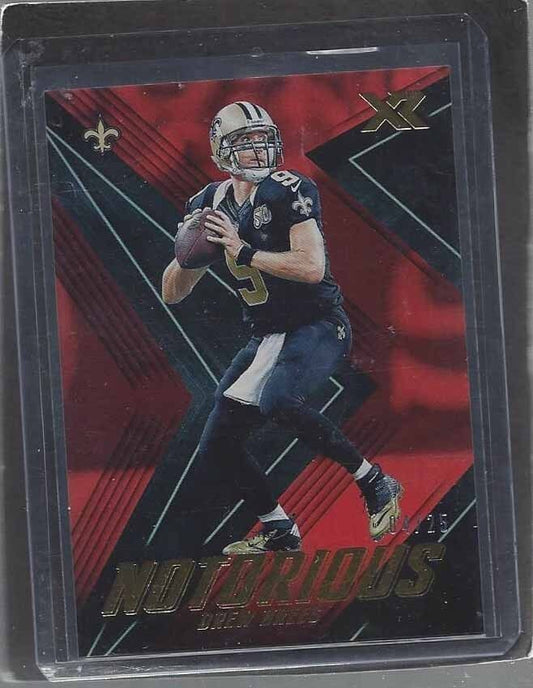 DREW BREES 2017 PANINI XR NOTORIOUS ORANGE PARALLEL #D 4/25