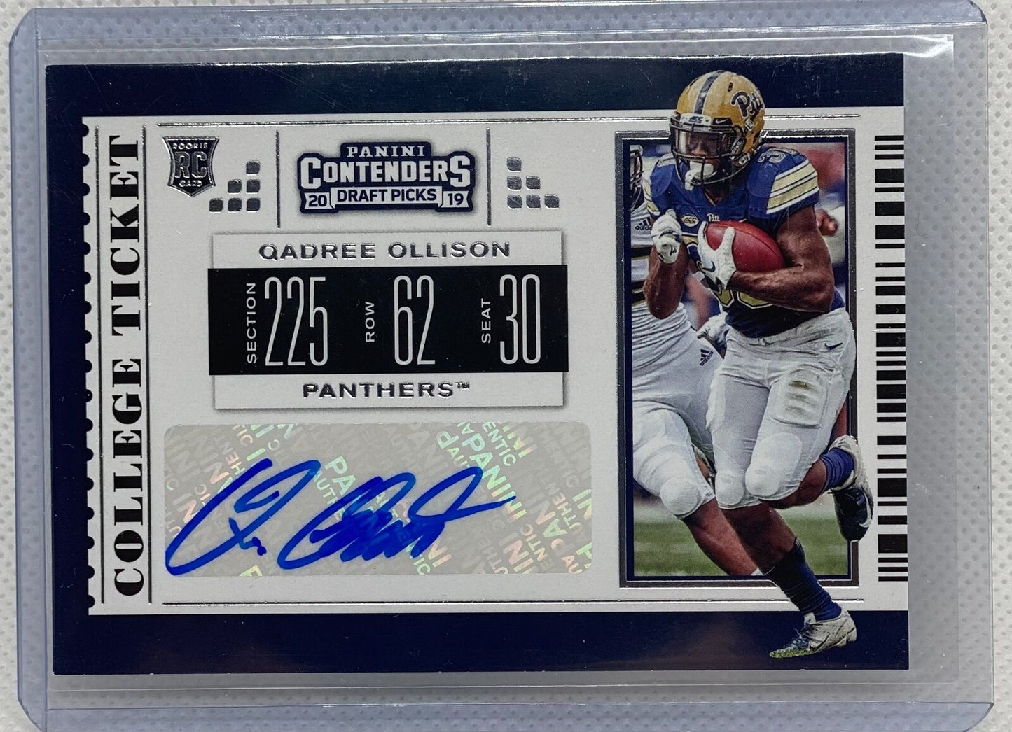 QADREE OLLISON 2019 PANINI CONTENDERS DRAFT PICKS COLLEGE TICKET AUTO RC #175