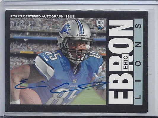 ERIC EBRON 2014 TOPPS RETRO 1986 STYLE LIONS ON CARD ROOKIE AUTO RC #D 36/150