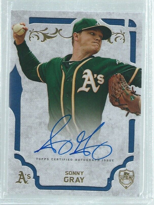 SONNY GRAY 2015 TOPPS SUPREME ON CARD AUTO