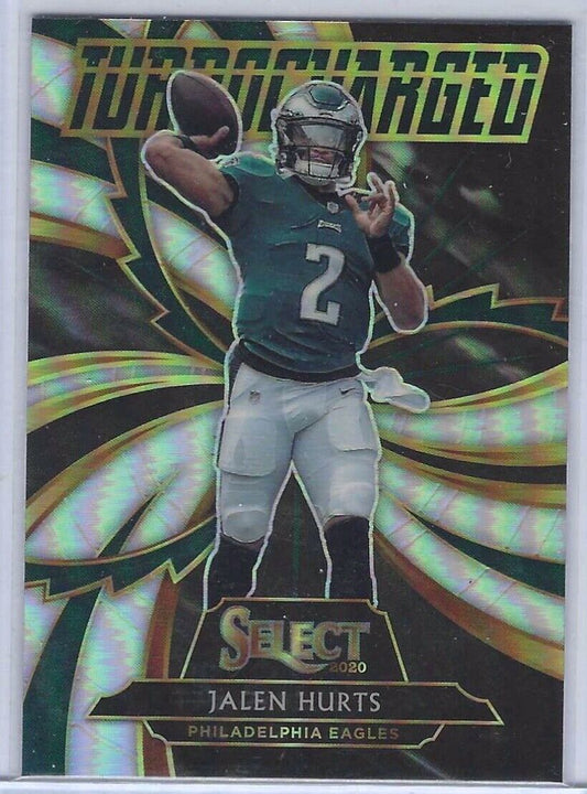 JALEN HURTS 2020 PANINI SELECT TURBOCHARGED SILVER PRIZM RC #T25