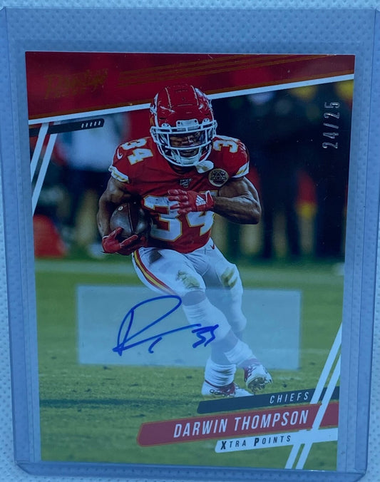 DARWIN THOMPSON 2020 PANINI PRESTIGE XTRA POINTS ORANGE AUTO #D 24/25