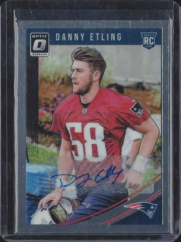 DANNY ETLING 2018 DONRUSS OPTIC NEW ENGLAND PATRIOTS AUTO RC #D 109/150