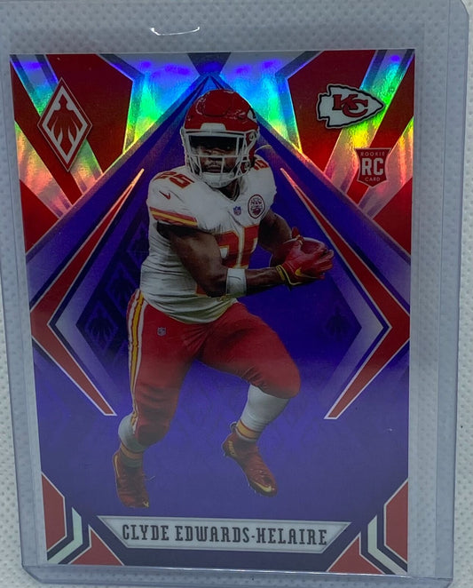 CLYDE EDWARDS-HELAIRE 2020 PANINI PHOENIX PURPLE PRIZM RC #D 3/149