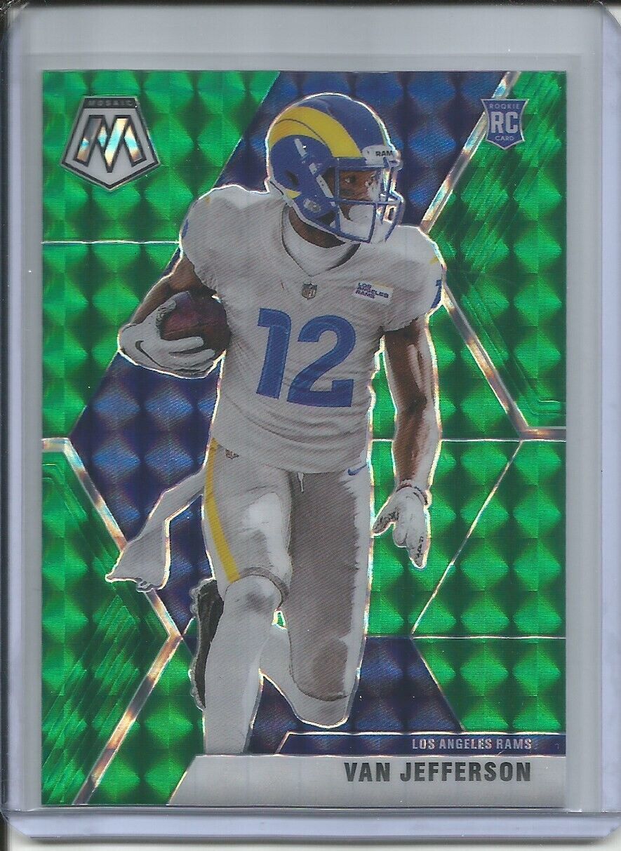 VAN JEFFERSON 2019-20 PANINI MOSAIC GREEN PRIZM ROOKIE RC RAMS