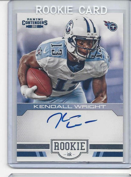 KENDALL WRIGHT 2012 CONTENDERS ROOKIE INK SP ON CARD AUTO RC #9