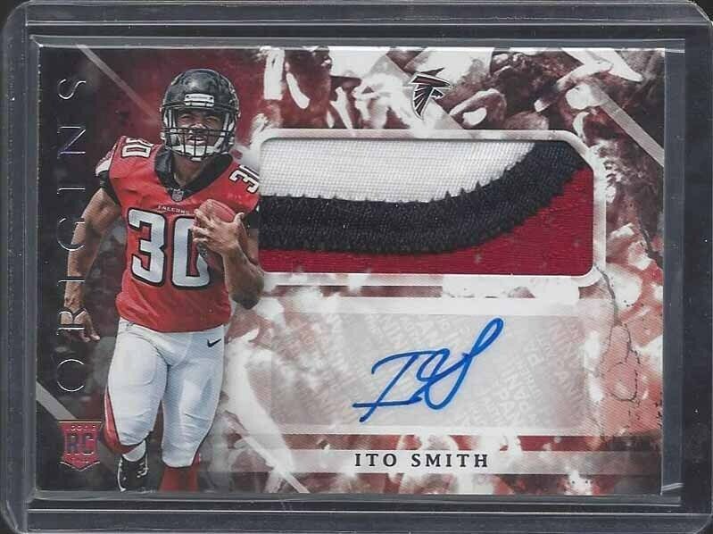 ITO SMITH 2018 PANINI ORIGINS RPA ROOKIE 3 COLOR PATCH AUTO RC