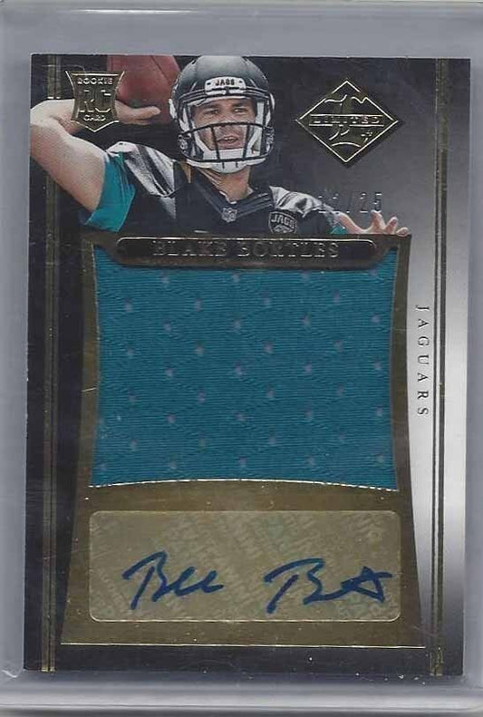BLAKE BORTLES 2014 LIMITED JUMBO JAGUARS ROOKIE JERSEY AUTO RC #D 12/25