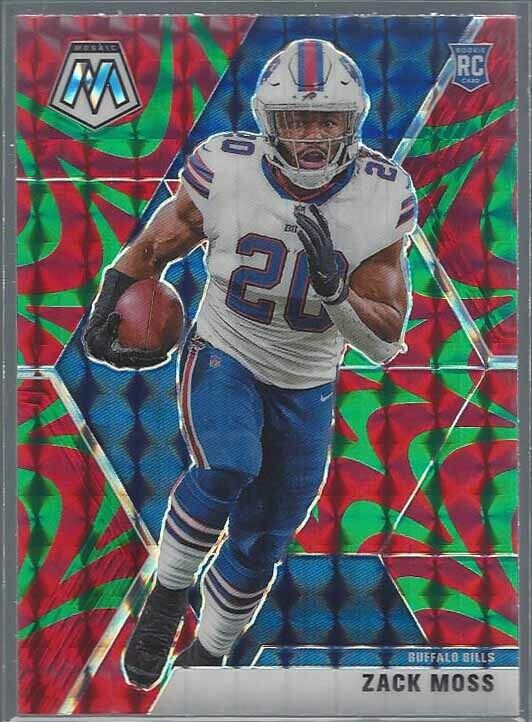ZACK MOSS 2020 PANINI MOSAIC GREEN REACTIVE PRIZM ROOKIE RC #231