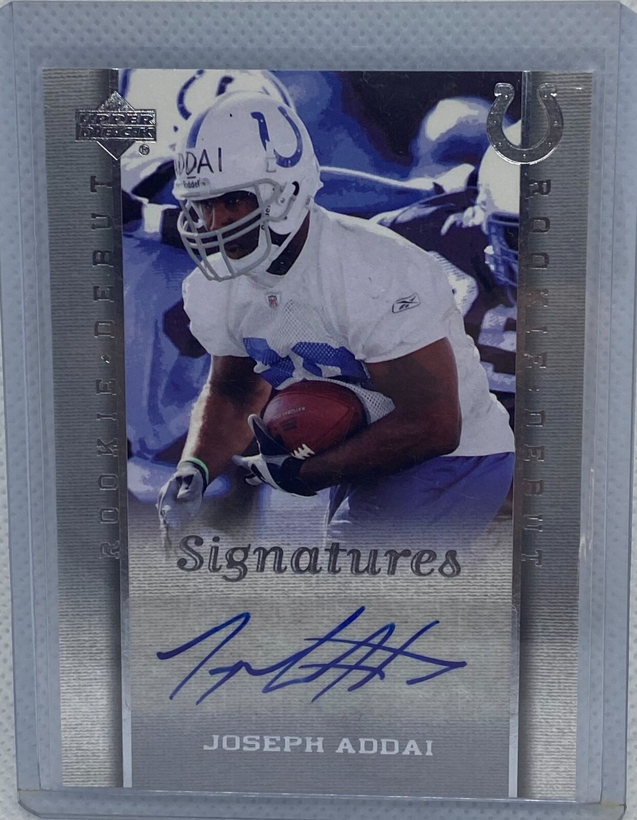 JOSEPH ADDAI 2006 UPPER DECK ROOKIE DEBUT AUTO RC #234