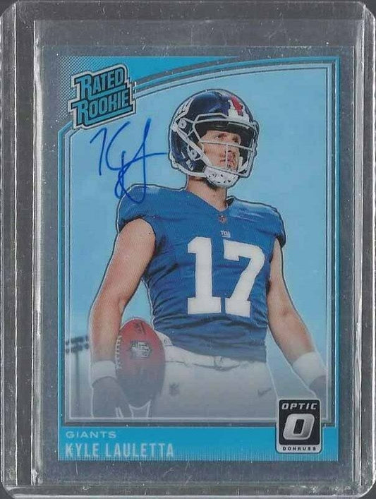 KYLE LAULETTA 2018 OPTIC RATED ROOKIE ON CARD AUTO RC #D /125