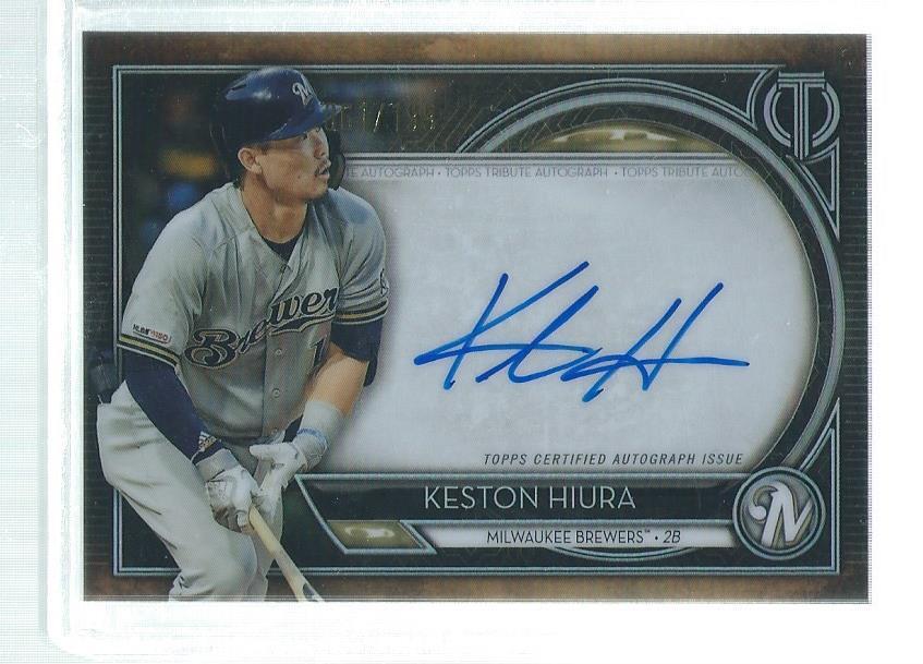 KESTON HIURA 2020 TOPPS TRIBUTE ON CARD AUTO SILVER #D 61/199