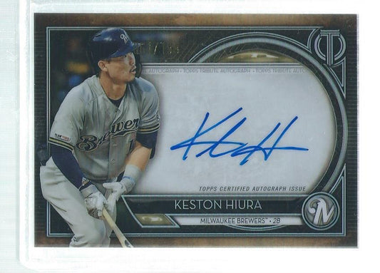 KESTON HIURA 2020 TOPPS TRIBUTE ON CARD AUTO SILVER #D 61/199