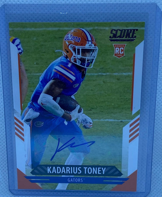 KADARIUS TONEY 2021 PANINI SCORE ROOKIE AUTO RC #372
