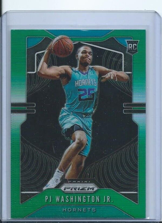 PJ WASHINGTON JR. 2019-20 PANINI PRIZM GREEN PRIZMS RC #258