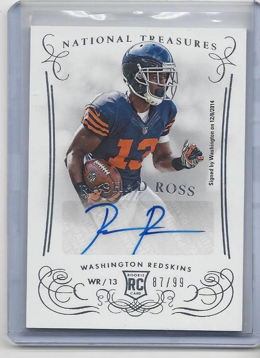 RASHAD ROSS 2014 NATIONAL TREASURES TRUE ROOKIE AUTO RC #D 87/99