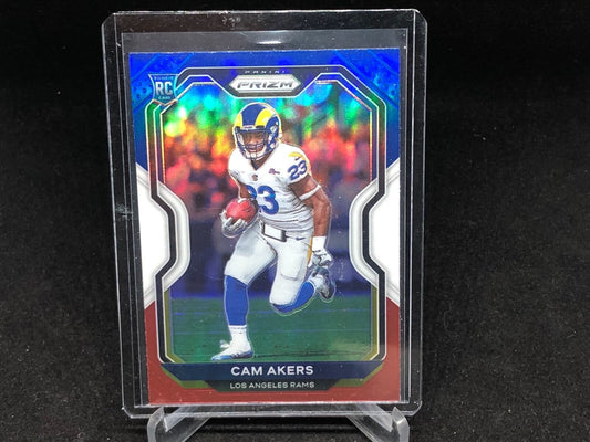 CAM AKERS 2020 PANINI PRIZM RED WHITE BLUE PRIZM RC # 376