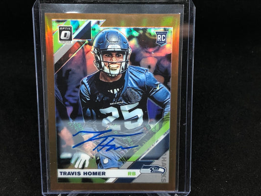TRAVIS HOMER 2019 DONRUSS OPTIC COPPER PRIZM AUTO RC # 148