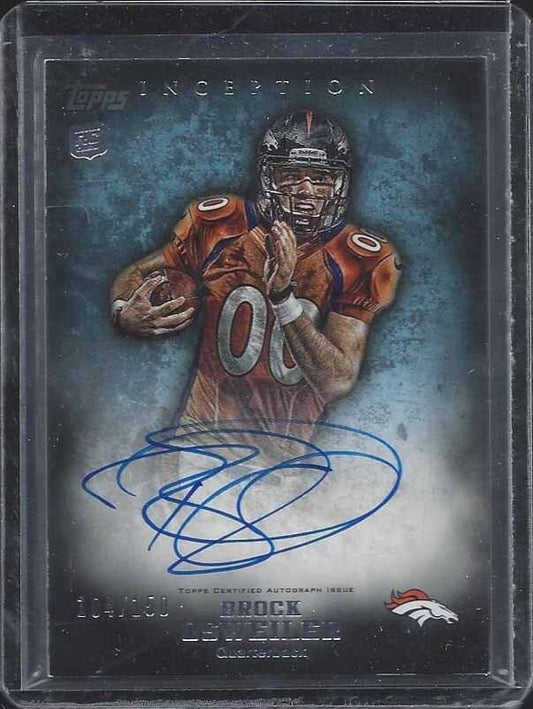 BROCK OSWEILER 2012 TOPPS INCEPTION BLUE ON CARD ROOKIE AUTO RC #D 104/150