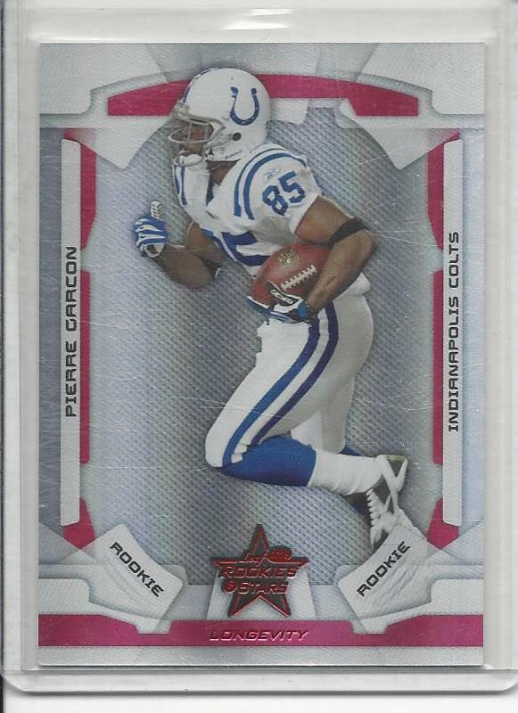 PIERRE GARCON 2008 LEAF ROOKIES & STARS LONGEVITY RUBY RED COLTS RC #D 96/249