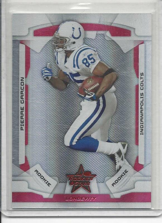 PIERRE GARCON 2008 LEAF ROOKIES & STARS LONGEVITY RUBY RED COLTS RC #D 96/249