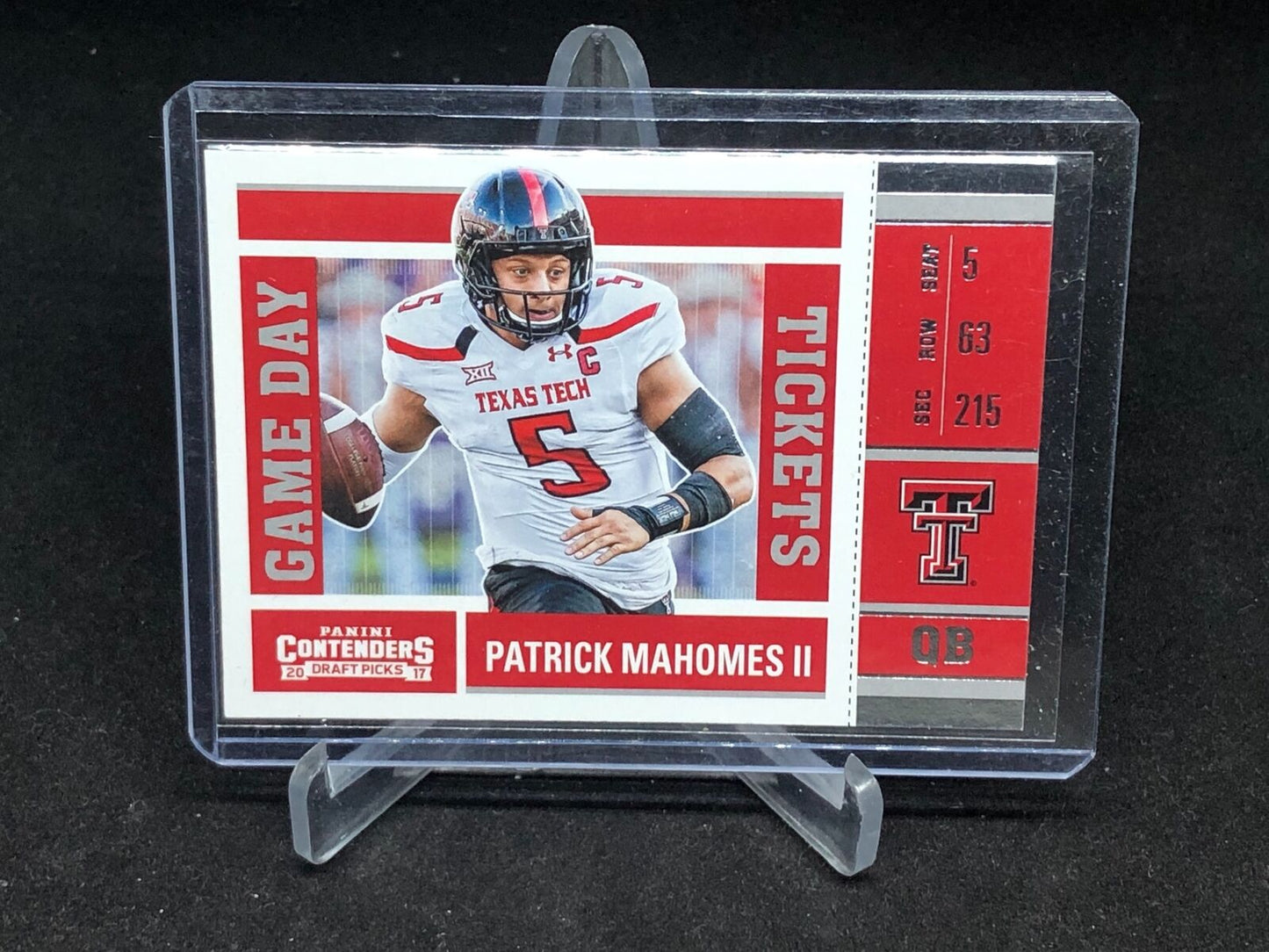 PATRICK MAHOMES II 2017 PANINI CONTENDERS GAME DAY TICKET RC # 15
