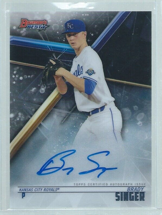BRADY SINGER 2018 BOWMAN'S BEST ON CARD AUTO