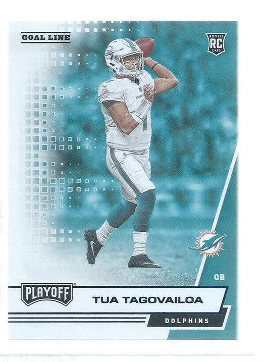 TUA TAGOVAILOA 2020 PLAYOFF GOAL LINE ROOKIE RC #202