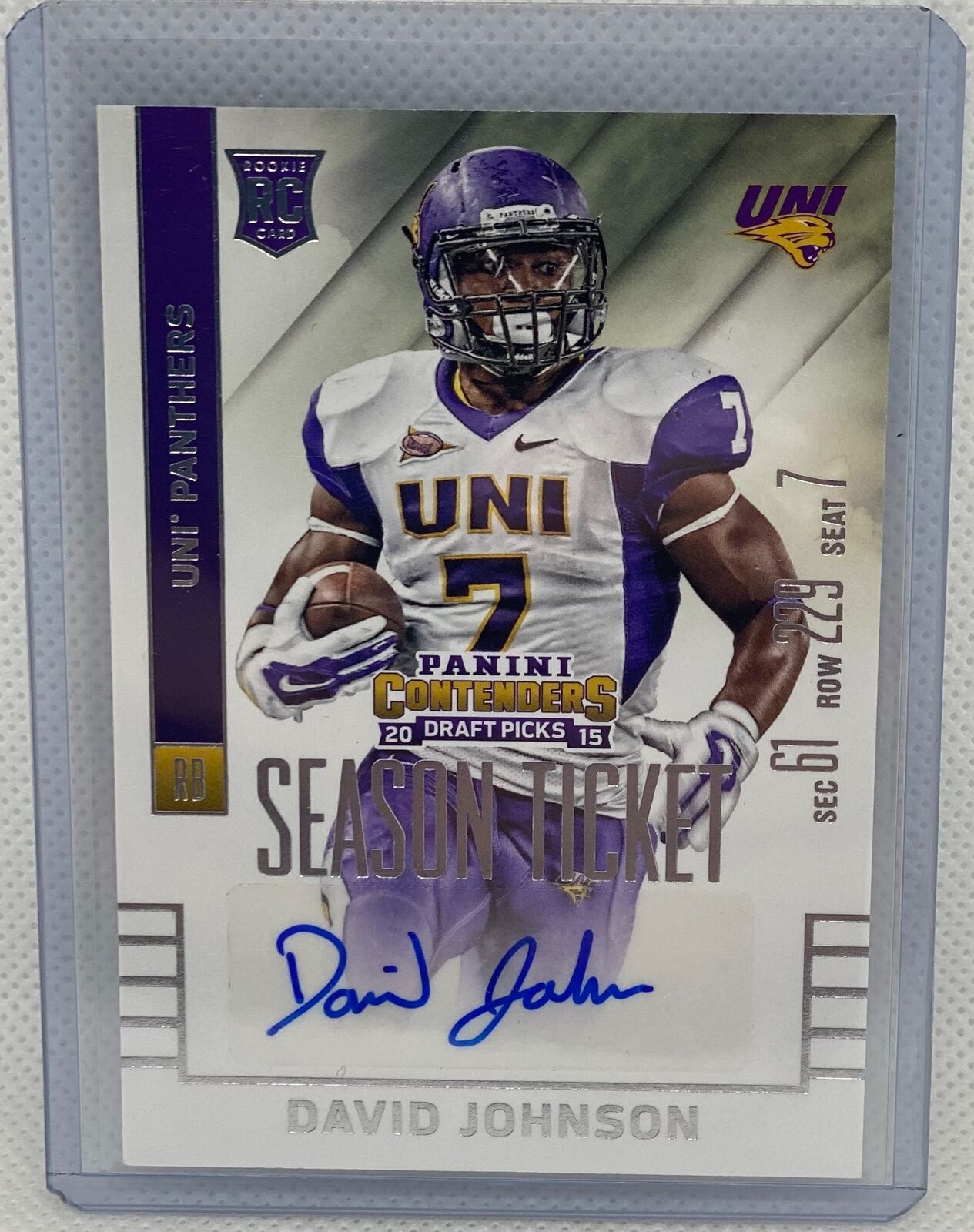 DAVID JOHNSON 2015 PANINI CONTENDERS DRAFT PICKS SEASON TICKET AUTO RC #172