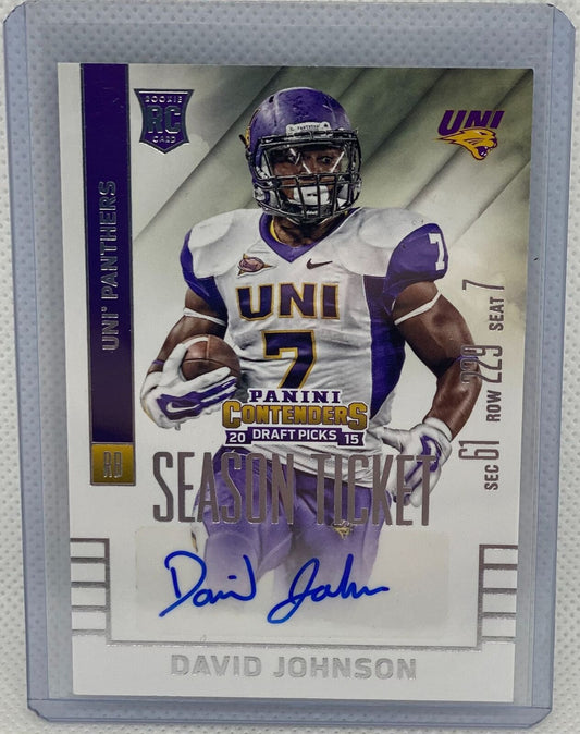 DAVID JOHNSON 2015 PANINI CONTENDERS DRAFT PICKS SEASON TICKET AUTO RC #172