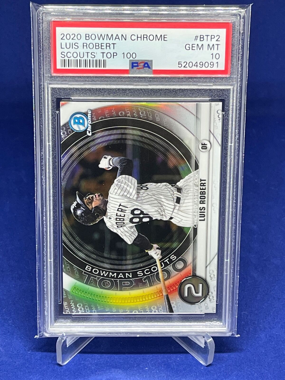 LUIS ROBERT 2020 BOWMAN CHROME SCOUTS TOP 100 REFRACTOR RC PSA 10 GEM MINT