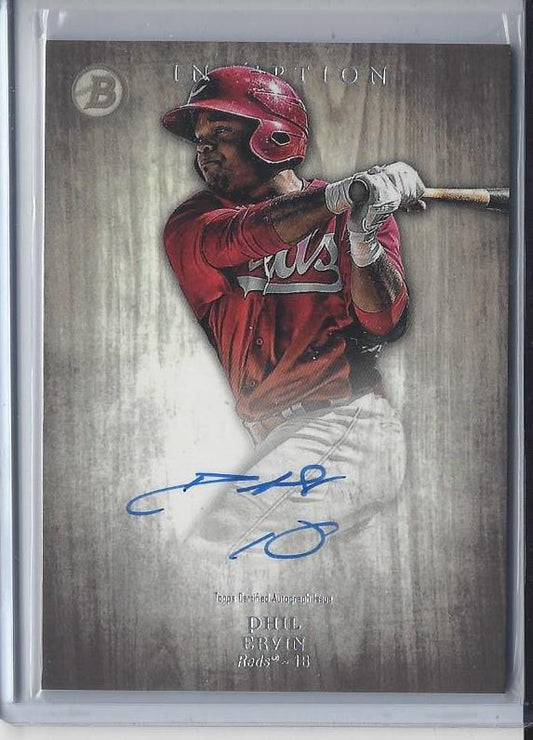 PHIL ERVIN 2014 TOPPS INCEPTION REDS ON CARD PROSPECT AUTO