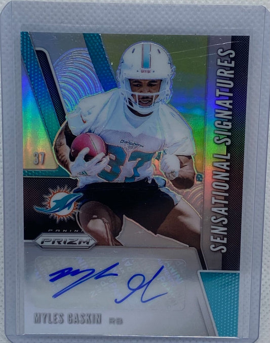 MYLES GASKIN 2019 PANINI PRIZM SENSATIONAL SIGNATURES SILVER PRIZM AUTO RC