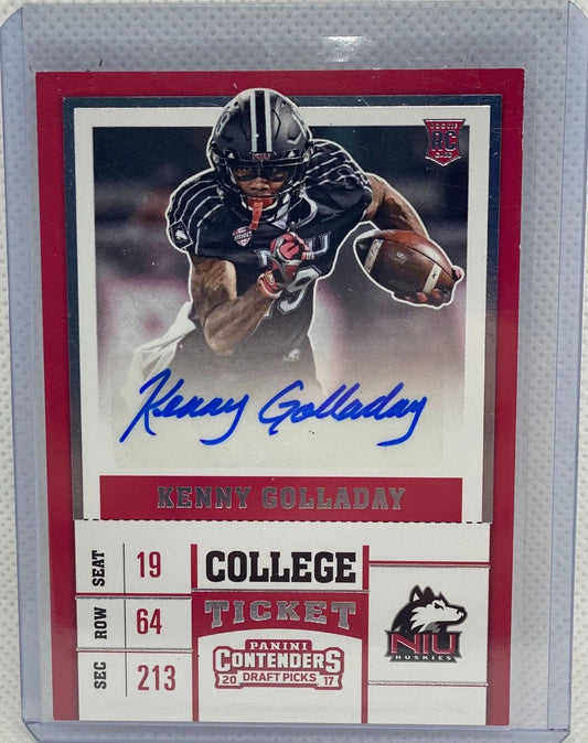 KENNY GOLLADAY 2017 PANINI CONTENDERS DRAFT PICKS COLLEGE TICKET AUTO RC #218