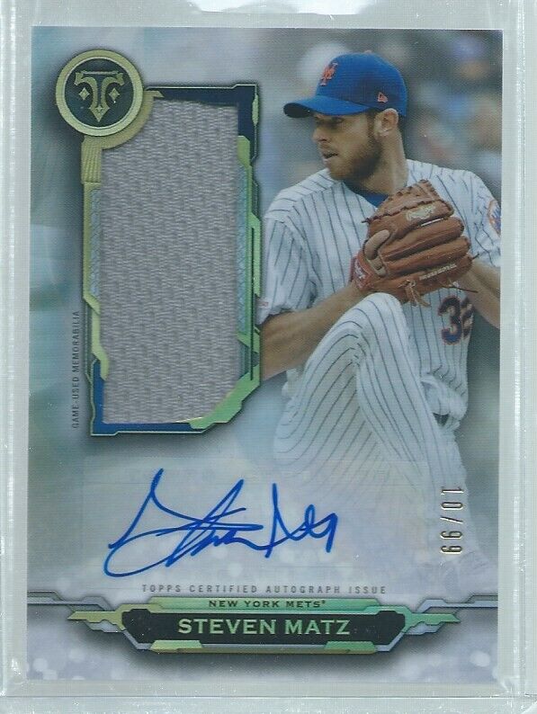 STEVEN MATZ 2019 TOPPS TRIPLE THREADS JERSEY AUTO #D 10/99