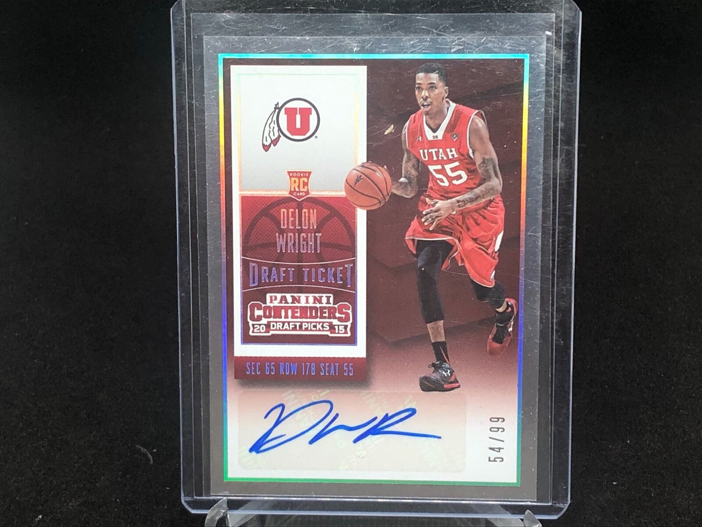 DELON WRIGHT 2015 PANINI CONTENDERS DRAFT PICKS DRAFT TICKET AUTO RC #D 54/99