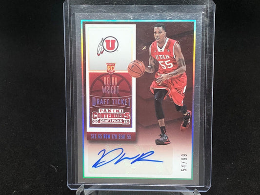 DELON WRIGHT 2015 PANINI CONTENDERS DRAFT PICKS DRAFT TICKET AUTO RC #D 54/99