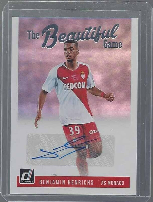 BENJAMIN HENRICHS 2019 DONRUSS THE BEAUTIFUL GAME AS MONACO AUTO