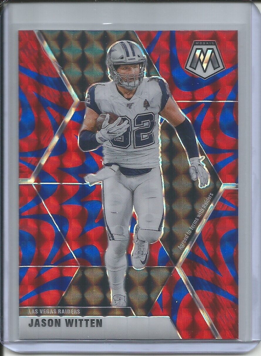 JASON WITTEN 2019-20 PANINI MOSAIC REACTIVE BLUE PRIZM RAIDERS