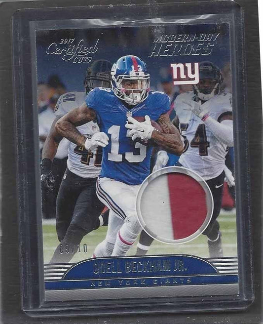 ODELL BECKHAM JR. 2017 DONRUSS CERTIFIED CUTS MODERN-DAY HEROES PATCH #D 9/10